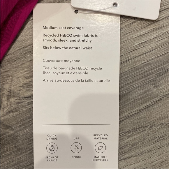 NWT Athleta Clean Medium Bikini Swim Bottom "Vibrant Fuschia" - Picture 8 of 10